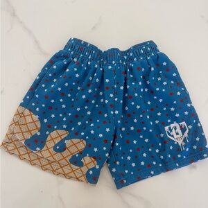 Blue Star Pattern Kids Shorts